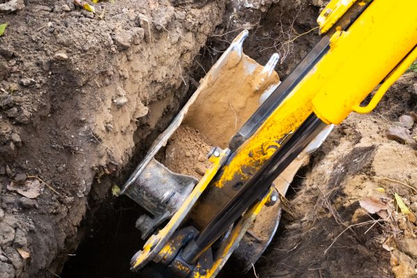 Downspout Trenching in Michigan City