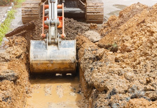 Water Line Digging in Michigan City