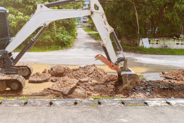 Water Line Excavation in Michigan City